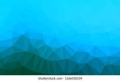 Light BLUE vector hexagon mosaic texture. A sample with polygonal shapes. The textured pattern can be used for background.