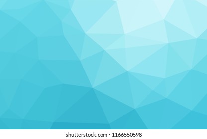 Light BLUE vector hexagon mosaic cover. Creative illustration in halftone style with gradient. The best triangular design for your business.
