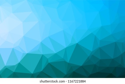 Light BLUE vector hexagon mosaic texture. Colorful abstract illustration with gradient. The elegant pattern can be used as part of a brand book.