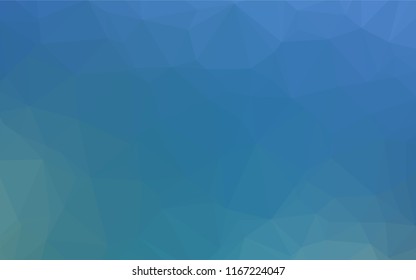 Light BLUE vector hexagon mosaic template. An elegant bright illustration with gradient. The best triangular design for your business.
