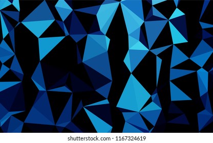 Light BLUE vector hexagon mosaic texture. A completely new color illustration in a vague style. Brand new design for your business.