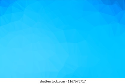 Light BLUE vector hexagon mosaic cover. Modern geometrical abstract illustration with gradient. The completely new template can be used for your brand book.