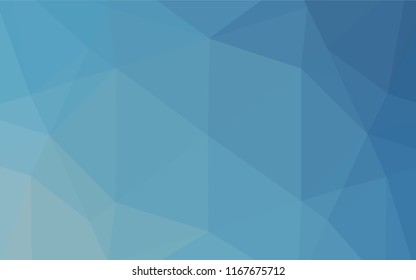 Light BLUE vector hexagon mosaic texture. Modern geometrical abstract illustration with gradient. The best triangular design for your business.