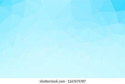 Light BLUE vector hexagon mosaic template. Modern geometrical abstract illustration with gradient. The completely new template can be used for your brand book.