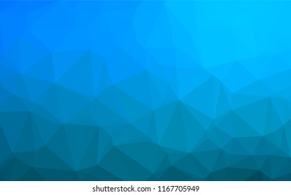 Light BLUE vector hexagon mosaic template. A completely new color illustration in a vague style. Triangular pattern for your business design.