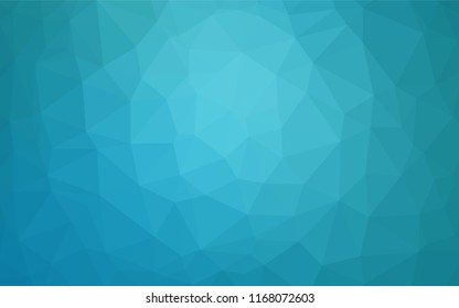 Light BLUE vector hexagon mosaic cover. Shining illustration, which consist of triangles. The textured pattern can be used for background.