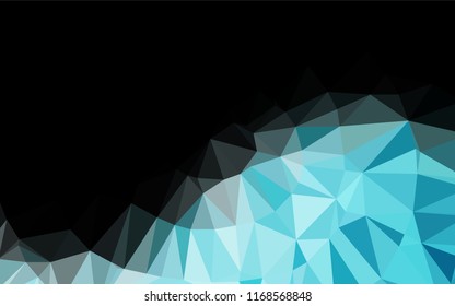 Light BLUE vector hexagon mosaic texture. Colorful illustration in abstract style with gradient. A completely new design for your business.