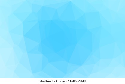 Light BLUE vector hexagon mosaic cover. A vague abstract illustration with gradient. The polygonal design can be used for your web site.