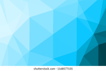Light BLUE vector hexagon mosaic cover. Colorful abstract illustration with gradient. The elegant pattern can be used as part of a brand book.