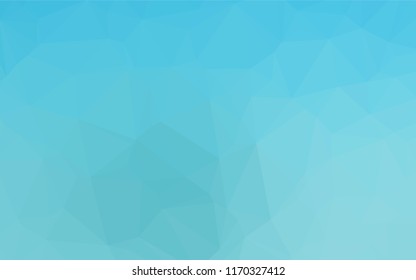 Light BLUE vector hexagon mosaic cover. Creative illustration in halftone style with gradient. The template can be used as a background for cell phones.