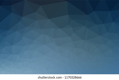 Light BLUE vector hexagon mosaic template. Geometric illustration in Origami style with gradient.  Triangular pattern for your business design.