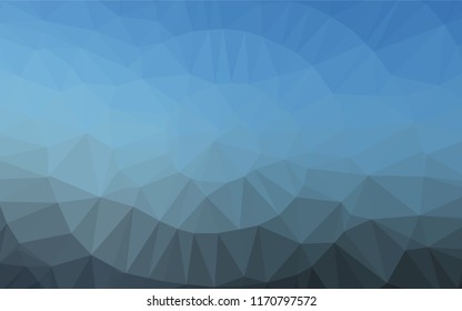 Light BLUE vector hexagon mosaic texture. Shining colored illustration in a Brand new style. The best triangular design for your business.