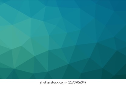 Light BLUE vector hexagon mosaic cover. Triangular geometric sample with gradient.  The polygonal design can be used for your web site.