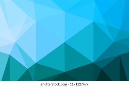 Light BLUE vector hexagon mosaic texture. Creative geometric illustration in Origami style with gradient. The template can be used as a background for cell phones.