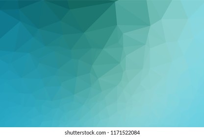 Light BLUE vector hexagon mosaic template. A vague abstract illustration with gradient. The best triangular design for your business.