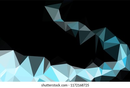 Light BLUE vector hexagon mosaic cover. A vague abstract illustration with gradient. A completely new template for your business design.