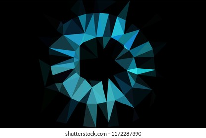 Light BLUE vector hexagon mosaic template. A sample with polygonal shapes. A new texture for your design.