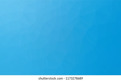 Light BLUE vector hexagon mosaic template. Geometric illustration in Origami style with gradient.  The polygonal design can be used for your web site.