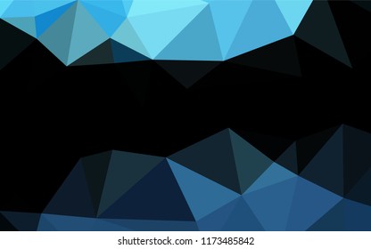 Light BLUE vector hexagon mosaic template. Shining colored illustration in a Brand new style. The completely new template can be used for your brand book.