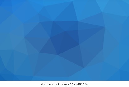 Light BLUE vector hexagon mosaic template. Shining illustration, which consist of triangles. A completely new design for your business.