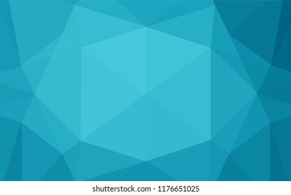 Light BLUE vector hexagon mosaic texture. Creative geometric illustration in Origami style with gradient. The best triangular design for your business.