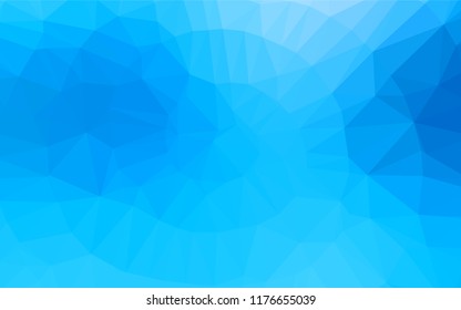 Light BLUE vector hexagon mosaic texture. A sample with polygonal shapes. Brand new design for your business.