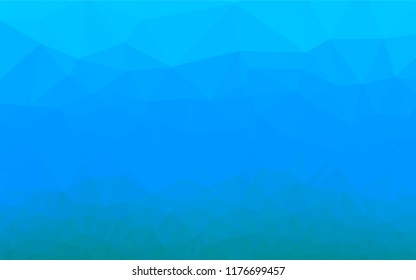 Light BLUE vector hexagon mosaic template. Triangular geometric sample with gradient.  A completely new template for your business design.