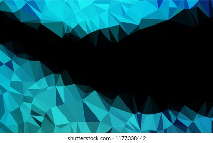 Light BLUE vector hexagon mosaic texture. A sample with polygonal shapes. The polygonal design can be used for your web site.
