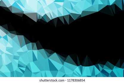 Light BLUE vector hexagon mosaic template. A vague abstract illustration with gradient. The best triangular design for your business.