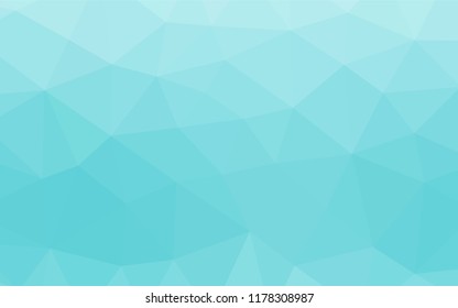 Light BLUE vector hexagon mosaic texture. Geometric illustration in Origami style with gradient.  The template can be used as a background for cell phones.