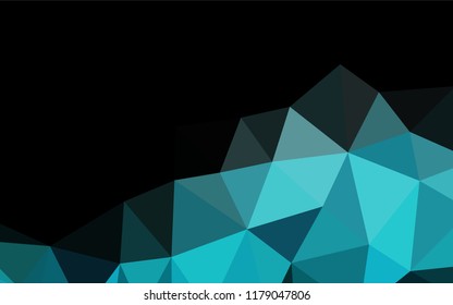 Light BLUE vector hexagon mosaic template. A sample with polygonal shapes. The polygonal design can be used for your web site.