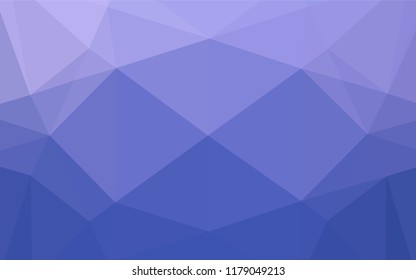 Light BLUE vector hexagon mosaic template. Shining illustration, which consist of triangles. The template can be used as a background for cell phones.