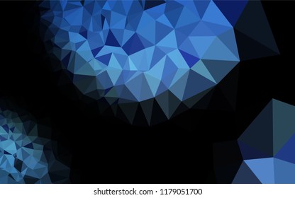 Light BLUE vector hexagon mosaic template. Creative illustration in low poly style with gradient. A new texture for your design.