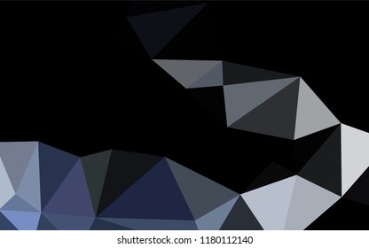 Light BLUE vector hexagon mosaic template. Glitter abstract illustration with an elegant design. The best triangular design for your business.