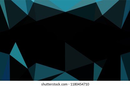 Light BLUE vector hexagon mosaic template. Brand new colored illustration in blurry style with gradient. A completely new template for your business design.