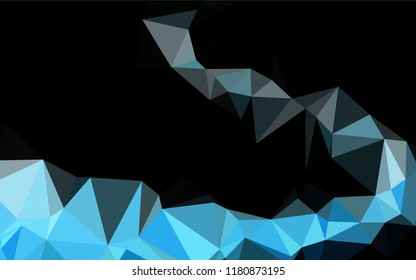 Light BLUE vector hexagon mosaic cover. Creative illustration in halftone style with gradient. A completely new design for your business.