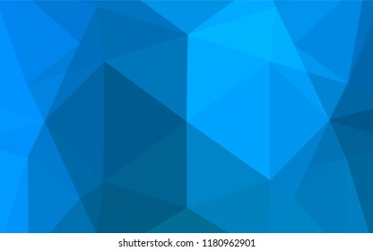 Light BLUE vector hexagon mosaic texture. A vague abstract illustration with gradient. A completely new design for your business.