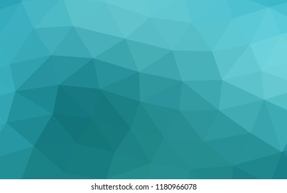 Light BLUE vector hexagon mosaic triangle mosaic. Colorful abstract illustration with gradient. The polygonal design can be used for your web site.
