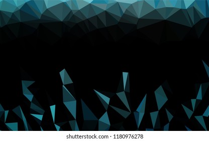 Light BLUE vector hexagon mosaic texture. Brand new colored illustration in blurry style with gradient. The best triangular design for your business.