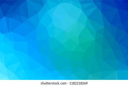 Light BLUE vector hexagon mosaic cover. Modern geometrical abstract illustration with gradient. The polygonal design can be used for your web site.