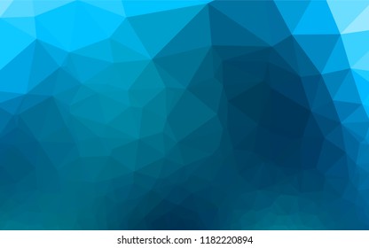 Light BLUE vector hexagon mosaic cover. Creative illustration in halftone style with gradient. The textured pattern can be used for background.