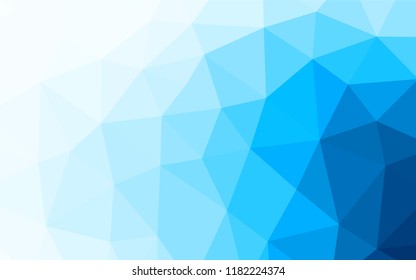 Light BLUE vector hexagon mosaic cover. Shining illustration, which consist of triangles. The textured pattern can be used for background.