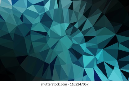 Light BLUE vector hexagon mosaic texture. A sample with polygonal shapes. The best triangular design for your business.