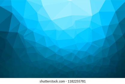 Light BLUE vector hexagon mosaic cover. A completely new color illustration in a vague style. The best triangular design for your business.