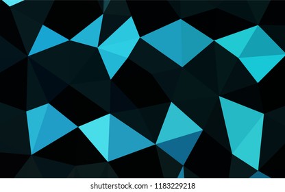 Light BLUE vector hexagon mosaic template. Brand new colored illustration in blurry style with gradient. Brand new design for your business.