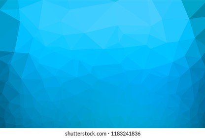 Light BLUE vector hexagon mosaic cover. A vague abstract illustration with gradient. The textured pattern can be used for background.