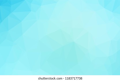 Light BLUE vector hexagon mosaic cover. A sample with polygonal shapes. The template can be used as a background for cell phones.