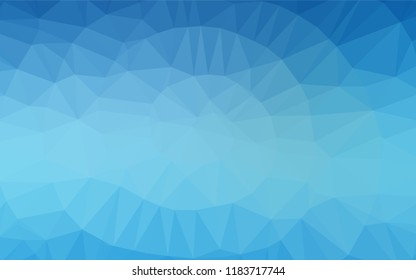 Light BLUE vector hexagon mosaic texture. A sample with polygonal shapes. The completely new template can be used for your brand book.