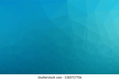 Light BLUE vector hexagon mosaic template. A completely new color illustration in a vague style. The textured pattern can be used for background.