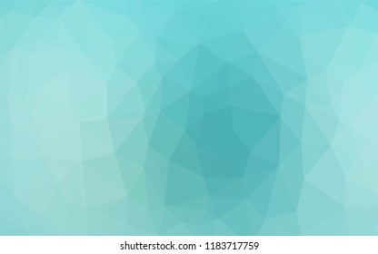 Light BLUE vector hexagon mosaic template. Shining illustration, which consist of triangles. Brand new style for your business design.